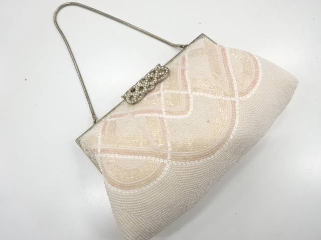 アンティーク　ビーズ　ハンドバッグ